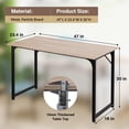 thumbnail image 2 of FDW 47.2 inches Computer Desk,Modern Simple Style PC Desk with Metal Frame，Nature, 2 of 7