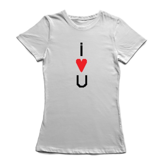I Love You Pixel Graphics Women's T-shirt