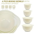 thumbnail image 2 of Nesting Plastic Mixing Bowl Set, 4-Piece Mixing Bowl Set with Pour Spout for Prepping, Mixing, Baking, Cooking, 2 of 8
