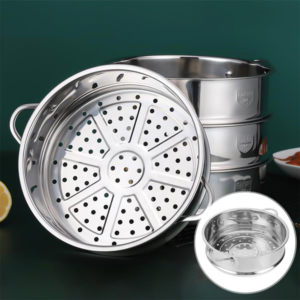 Multi-functional Steamer Practical Food Steamer Stainless Steel Steaming Basket, Size: 23.6X22X7.7CM