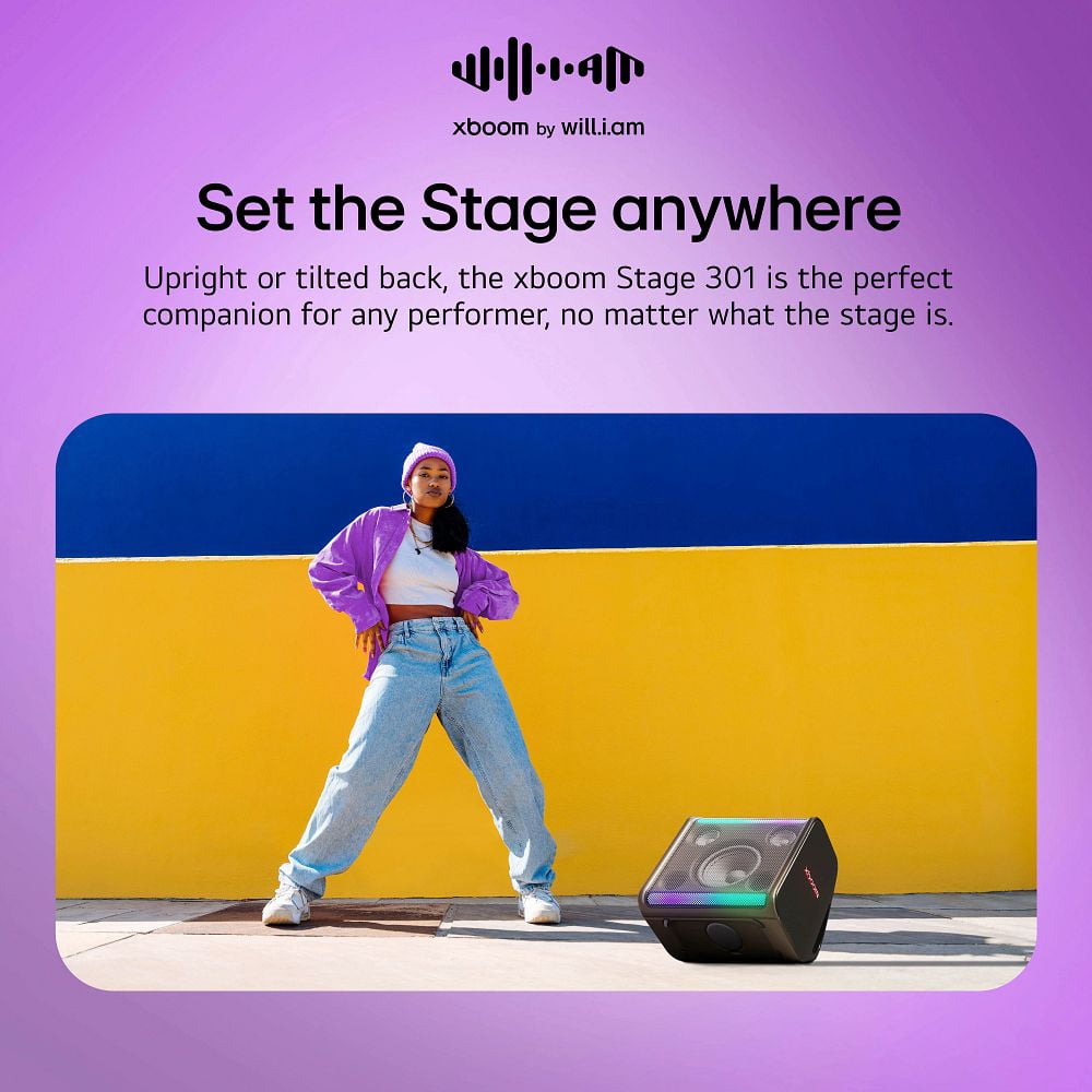 LG xboom Stage 301 | Bluetooth Speaker | xboom Signature Sound by will.i.am for Parties and Performances