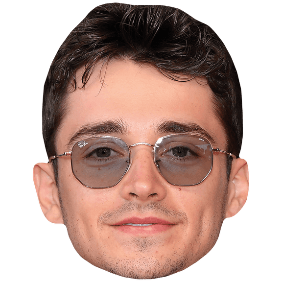 Charles Leclerc (Glasses) Celebrity Mask, Flat Card Face, Fancy Dress Mask