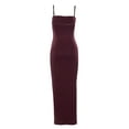 thumbnail image 6 of Sedceaty Women Casual Summer Dress, Solid Color Sleeveless Backless Slim Fit Sling Long Dress, 6 of 9