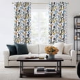thumbnail image 4 of Topfinel Fancy Hummingbird Patterned Curtain,White Curtains for Living Room, Thermal Insulated Blackout Curtains for Bedroom, Floral Vintage Lemon Curtains 72 inch Length 2 Panels Set, 4 of 11