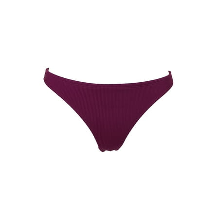 California Smoked Wine - California Waves Juniors Wine Ribbed Bikini Bottom L