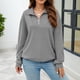 thumbnail image 3 of Suéter Navideño Gibobby sudaderas con media cremallera gris M, 3 of 5