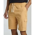 thumbnail image 5 of Real Essentials 3 Pack: Men's 9" Elastic Waistband Cargo Short With Drawstring, 5 of 6