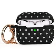 V-Moro Airpods Pro Case, Accessories Bling TPU Case with Shiny Crystal/Keychain Black