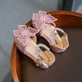 thumbnail image 7 of Girls Dress Shoes Mary Jane Shoes for Girls with Low Heel Princess Bling Pearl Crystal Butterfly Ballet Flats for Wedding Party, 7 of 7