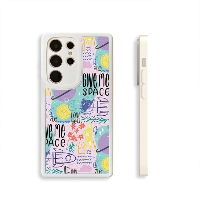 Experimente una protección superior y un diseño llamativo con una funda plateada mate de doble capa para teléfono con dibujos animados