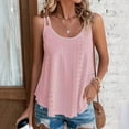 thumbnail image 2 of Playeras,Blusas y Tops,Ropa para Mujer Damas Camisetas Chalecos para mujer Verano Casual Moda Tops Correa Gasa Sin mangas Camiseta sin mangas (Red, S), 2 of 6
