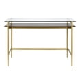 thumbnail image 6 of Evelyn&Zoe Contemporary 46 in. Brass Writing Desk, 6 of 7
