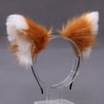 thumbnail image 4 of Diadema de pelo con orejas de gato y zorro de piel sintética de felpa para mujer y niña, diadema para Cosplay, tocado para fiesta de disfraces, accesorios para el cabello, 4 of 5