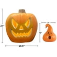 thumbnail image 4 of 21in+12in LED Light Up Jack O Lantern Halloween Pumpkin Lights Indoor/Outdoor Holiday Festival Garden Patio Front Door Decor, 4 of 6