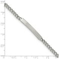 thumbnail image 4 of Solid Chisel Stainless Steel Polished Flat Curb Chain ID Bracelet - 8.5", 4 of 6