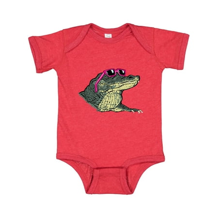 

Inktastic Sunny Gator in Pink Sunglasses Gift Baby Boy or Baby Girl Bodysuit