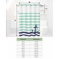 thumbnail image 7 of No Hook Shower Curtains, Anchor Auqa Extra Long Bathtub Curtains with Snap in Liner, Modern Navy Blue White Striped Nautical Waterproof Washable Fabric Bathroom Shower Curtain Sets, 72" x 96", 7 of 7