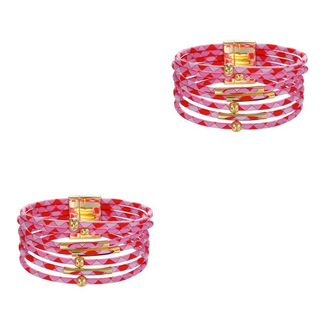 Qarigey magnética multicapas de cuero ajustable con estampado de leopardo, regalos para el Día de San Valentín, decoración de fiesta, Type2 NO2 Qarigey CBP234313