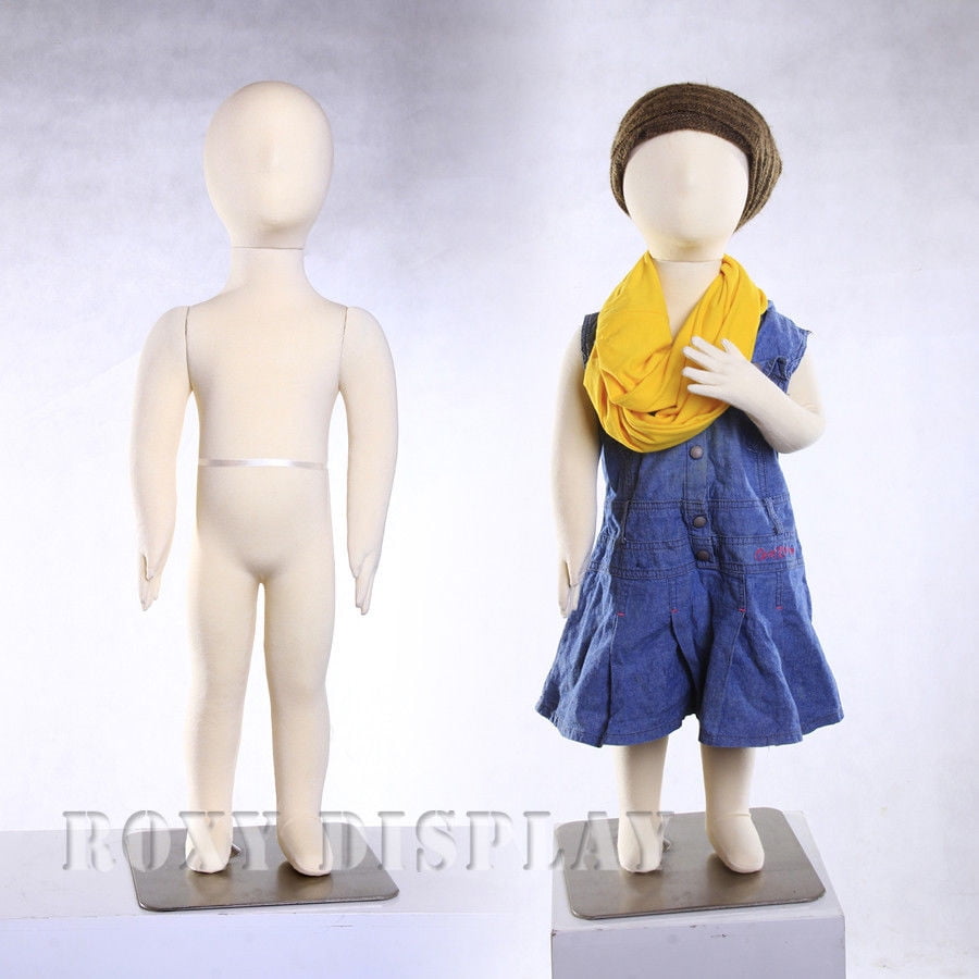 Details about   Childrens Flexible Full Body Mannequin Dress Form with Removable Head 3T 