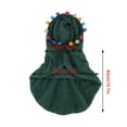 thumbnail image 3 of Jacenvly - Nuevas decoraciones navideñas para exteriores, capa británica corta sin pelo, ropa de invierno, árbol de Navidad, alce, chal navideño de invierno, ropa navideña para mascotas, decoración, 3 of 3