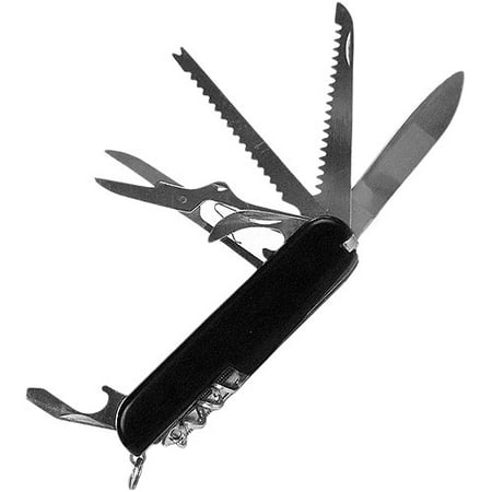 13 Function Multi-Tool Pocket Knive, Silver by Whetstone