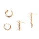 thumbnail image 1 of 4 piezas elegante perla cristal oreja Stud declaración estrella pendientes mujeres joyería conjunto, 1 of 7