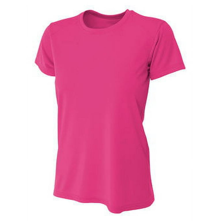 Ladies Cooling Performance T Shirt FUCHSIA 2XL Walmart