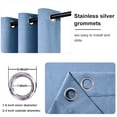 thumbnail image 2 of 1 Panel Blackout Curtain for Doorways and Closets K68 SLATE BLUE Color Window Thermal Insulated Top Grommets for Bedroom 37" X 84", 2 of 6