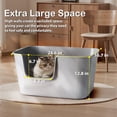 thumbnail image 2 of LivLab Mker Extra Large Cat Litter Box with High Sides - Splash-Proof Design for Big Cats & Multi-Cat Homes, 24.6in x 16.7in x 12.8in(YELLOW), 2 of 3