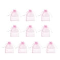 thumbnail image 3 of Bolsas de cordón de organza de 100 piezas Bolsas de dulces transparentes Bolsa de galletas para tratar Bolsas de regalo pequeñas para el banquete de boda Rosa claro, 3 of 5