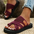 thumbnail image 6 of Willtoo Orthopedic Sandals for Women 2025 Summer Casual Open Toe Beach Vacation Shoes Trendy Comfortable Arch Support Sandal Wine 6.5 Wide, 6 of 6