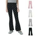 thumbnail image 6 of Ruyang Girls Polka Dot Flare Leggings Kids Cute Slim Pants Thin Cotton High Waist Bell Bottoms Soft Stretchy Trousers, 6 of 7