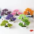 thumbnail image 2 of Artificial Plant Bonsai Plastic Small Tree Pot Plant Flower Potted Ornament, 2 of 4