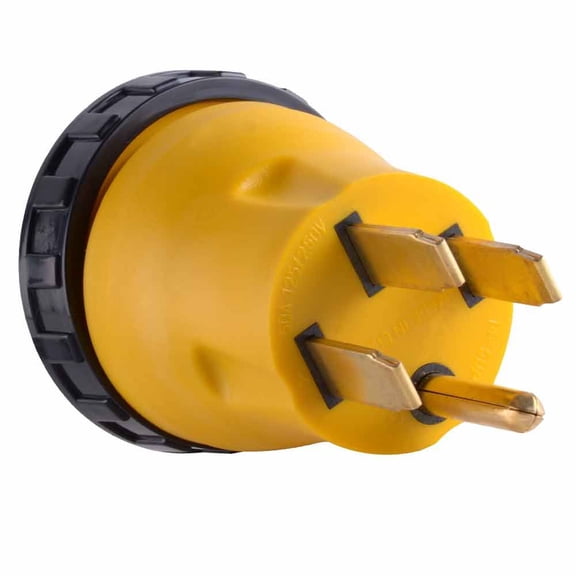 Superior Electric RVA1509L RV Power Cord Adapter 50 amp Male to 50 amp Twist Lock Female Camper Detachable