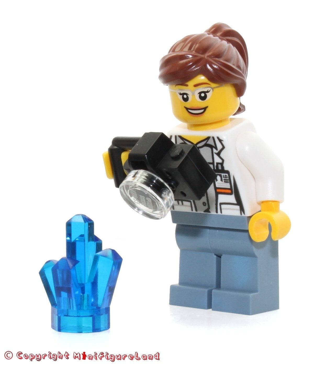 Lego Female Volcano Scientist w/Camera 