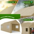 thumbnail image 5 of ECOLINEAR Carport 13x20 ft Heavy Duty Carport, Outdoor Potable Garage with Roll-up Windows & Side-opning Doors, Carport Canopy Anti UV All-Season Waterproof Tarp, Car Canopy for Trucks, Boats(Yellow), 5 of 8