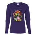 thumbnail image 2 of Wild Bobby Dean Russo Golden Retriever Is Love Dog Is Love Dog Lover Women Graphic Long Sleeve Tee, Purple, Small, 2 of 5