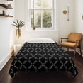 thumbnail image 4 of Black Morocco Small Tapestry for Bedroom Wall Hanging Tapestry, Geometric Leaf Diamond Lattice Abstract Ceiling Backdrop Tapestries Poster Blanket Wall Decor for Teens Room Living Room Dorm 23" x 28", 4 of 8