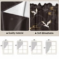 thumbnail image 5 of Japanese Style Swag Valances for Windows, Kitchen Curtains 36 Inch Length 2 Panels Set, Vintage Cranes Ocean Wave Black Grey Short Curtains for Small Windows Rod Pocket Cafe Curtains Drapes 28"x36", 5 of 8