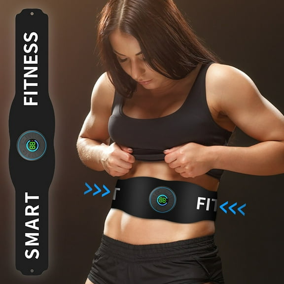 Fitness Trainer Belt Abs Stimulator Abdominal Muscle Trainer 6 Modes 10 15min Timing Built-in Battery With LED Display