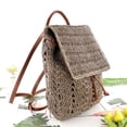 thumbnail image 4 of CHOK Sac à Dos Mode en Paille Tressée pour Femmes, Plage, Vacances, Seau, Sac à Main, 4 of 7