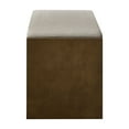 thumbnail image 6 of Updated 40" Accent Bench with Lower Shelf Shoe Rack, Padded Seating Bench for Living Room, Modern Compact Bed End Bench with Storage for Bedroom Seating, Removable Cushion, 40"W- Linen, 6 of 7
