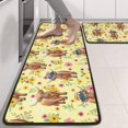 thumbnail image 2 of Highland Cow and Hat Print Anti Fatigue Kitchen Rugs Set Of 2, Non Slip Washable Decorative Floor Mats for Sink Laundry and Home Use, 17"x47", 2 of 2