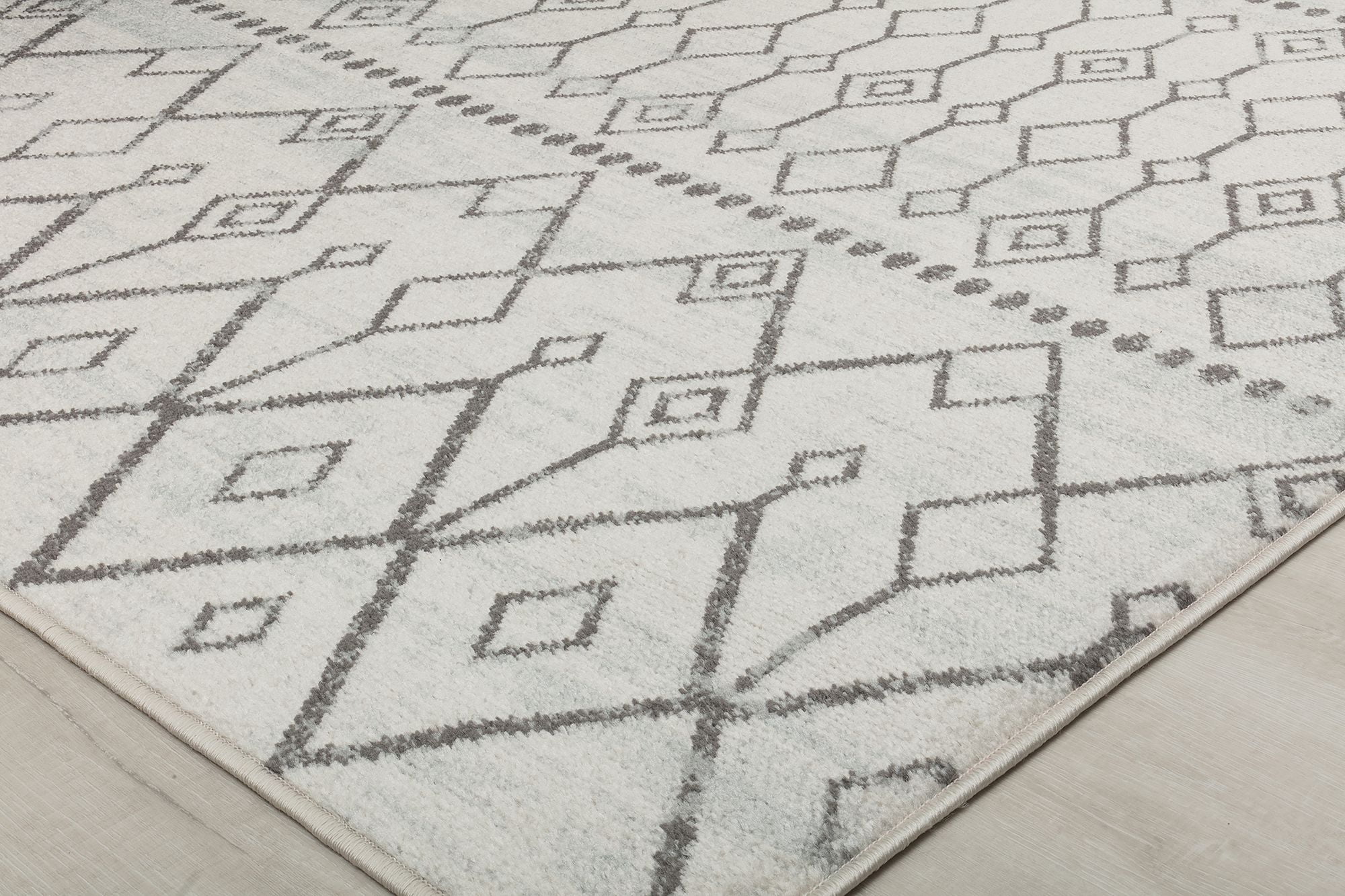 Mason Brooks Ryder KN10B Linen White Moroccan Tribal White Area Rug, 8'3"X10'0"