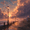Seascape, variant on Seattle Space Needle Canvas Cityscape, Home Hotel Cafe Wall Decoration