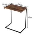 thumbnail image 3 of Mesita con Forma de C Costway Estilo Industrial Estructura de Metal Marrón 54,5 x 35,5 x 67 cm, 3 of 9