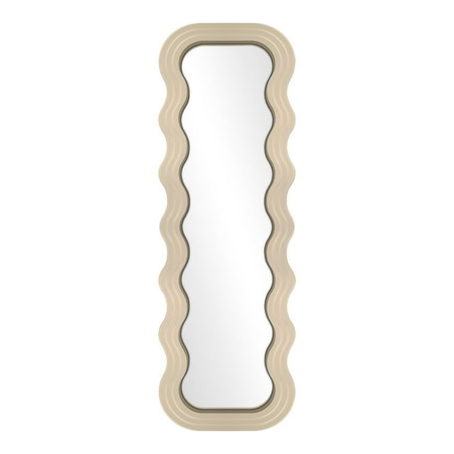 Espejo pedestal Smartdeco ondas color café
