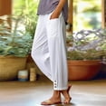 thumbnail image 2 of iHPH7 Womens Linen Pants Palazzo Pants Linen Clothing Vacation Outfits Lounge Pants Women Womens Lightweight Pants Casual Linen Pull On Beach Outfits for Women (S-5XL), 2 of 8