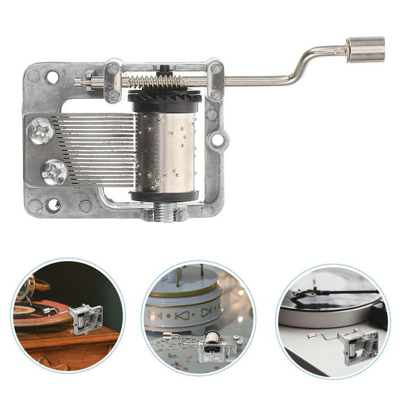 DEEPCRAFF 1Pcs Durable Construction Hand Crank Music Box Mechanism For Diy Enthusiasts