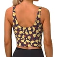 thumbnail image 3 of Fotbe Cute Small Farm Birds Pattern Womens' Sports Bra Longline Wirefree Padded with Medium Support Sports Moisture-Wicking Workou Vest,Tank Top-Medium, 3 of 9
